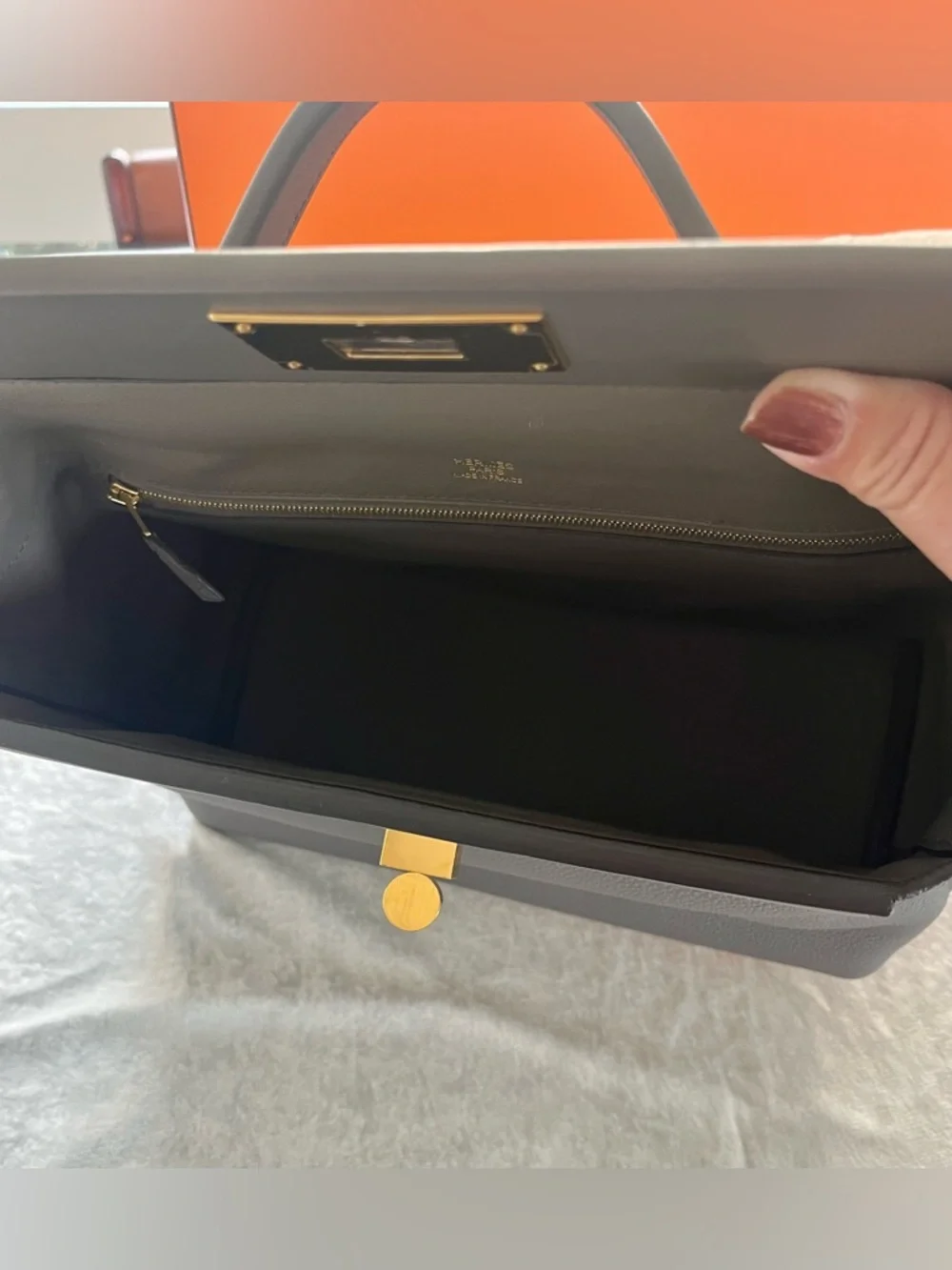 Hermes 24/24 29 bag in etain togo and swift calfskin leather with gold hardware - Picture 3 of 10